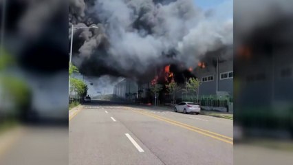 시흥 물류창고에서 불...대응 1단계 발령 / YTN