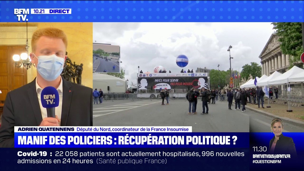 Adrien Quatennens sur l'absence de son parti à...
