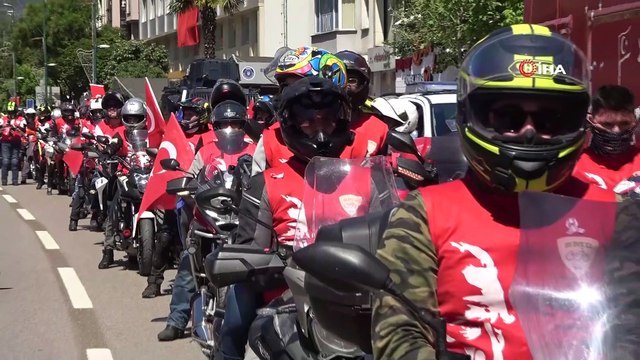 Bursa’da 19 Mayıs törenlerine motosiklet korteji damga vurdu