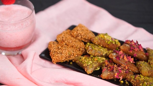 Samsa, Lait aux fraises et aux dattes - Har w Hlow Ep 70