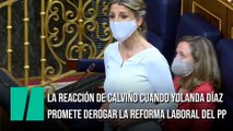La reacción de Calviño cuando Yolanda Díaz promete derogar la reforma laboral del PP