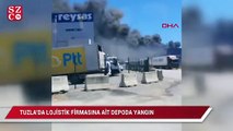 Tuzla'da lojistik firmasına ait depoda yangın