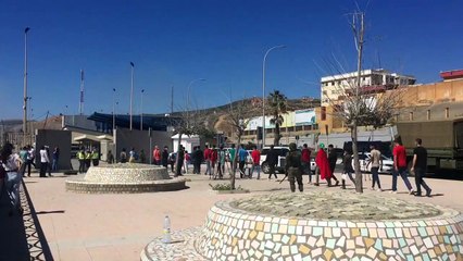 Un grupo de migrantes retorna a Ceuta