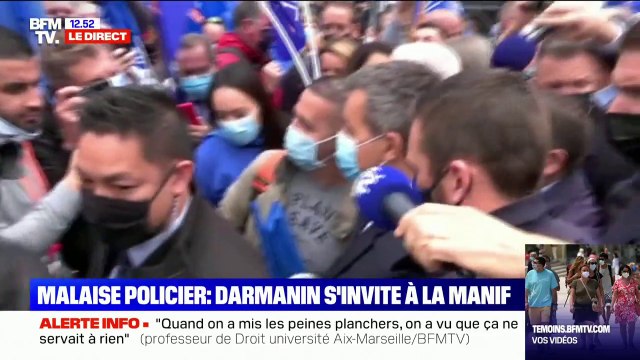 Gérald Darmanin: Je suis venu pur soutenir les policiers comme je pense tous les français