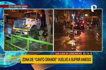 Zona de “Canto Grande” vuelve a sufrir aniego en SJL