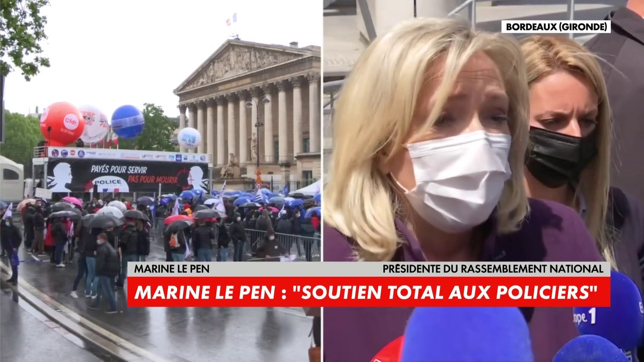 Marine Le Pen : «Il faut qu’on ne puisse plus toucher à un policier sans que les conséquences pénales soient extrêmement dures»