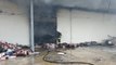 Piazzolla di Nola (NA) - In fiamme deposito di biancheria per la casa (19.05.21)