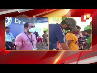 Drive-In Vaccination Underway At Khalikote College Stadium In Berhampur