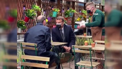 - Macron, Fransa Başbakanı Castex ile kafede görüntülendi