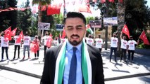 KAHRAMANMARAŞ - İsrail'in Mescid-i Aksa'ya ve Filistinlilere yönelik saldırılarına bayraklı tepki