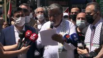 BURSA - İsrail'in Mescid-i Aksa ve Filistinlilere saldırıları Bursa'da protesto edildi