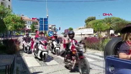 MUĞLA DATÇA'DA MOTOSİKLETLİLERDEN 19 MAYIS TURU