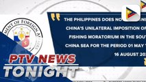 DFA rejects China's fishing ban in South China Sea