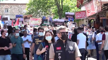 Binlerce kişi Filistin için yürüdü