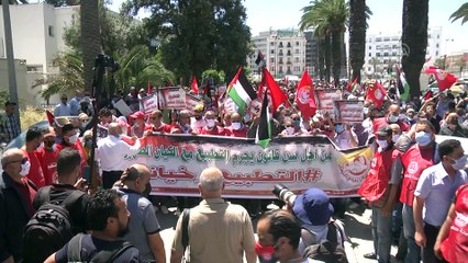 TUNUS - Filistin'e destek gösterisi