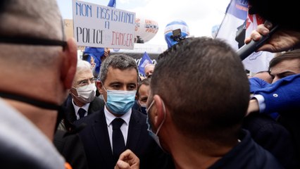 Les policiers manifestent, Darmanin présent : «Tous les matins quand je me lève, je pense à vous»