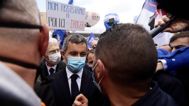 Les policiers manifestent, Darmanin présent : «Tous les matins quand je me lève, je pense à vous»