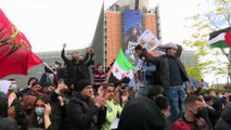 Protesta contro la guerra in Palestina a Bruxelles