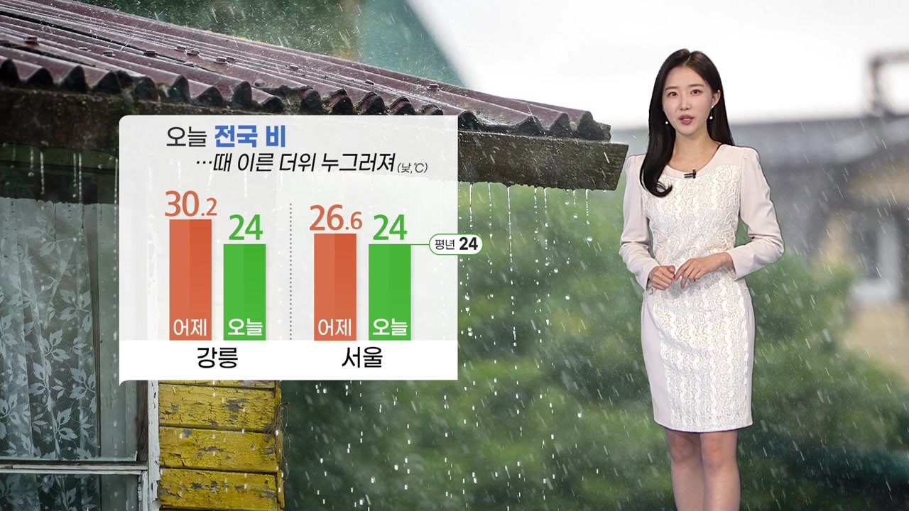 [날씨] 오늘 전국 비...때 이른 더위 누그러져 / YTN