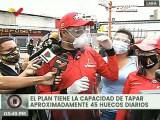 Entérate | El plan de asfaltado planifica tapar 1.1600 huecos en Lara