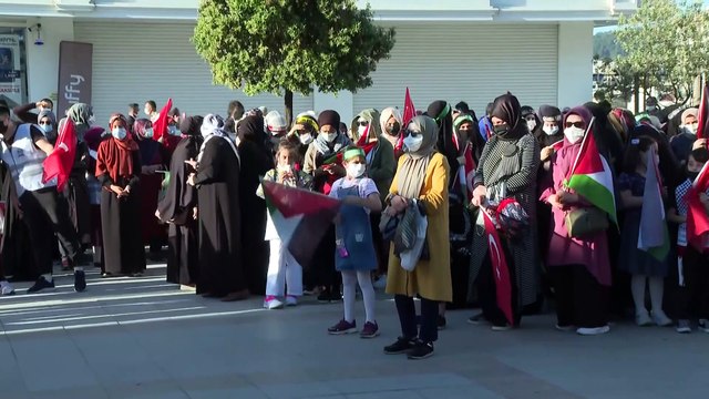 İSTANBUL - İsrail'in, Filistin'e yönelik saldırıları protesto edildi
