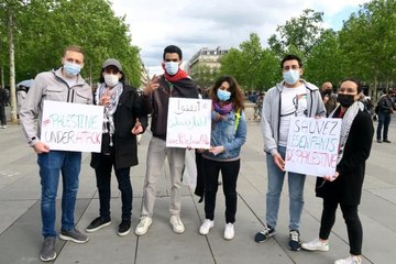 Fransız sendikalarından Filistin'e destek protestosu