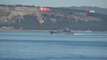 Son dakika haberleri... Rus savaş gemisi 'Alexander Otrakovsky' Çanakkale Boğazı'ndan geçti