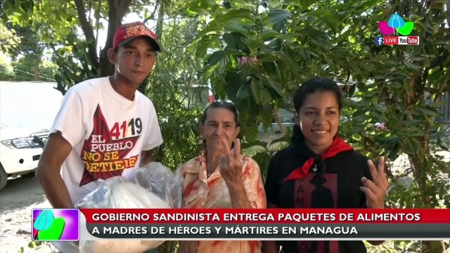 Gobierno Sandinista entrega paquetes de alimentos a madres de héroes y mártires en Managua