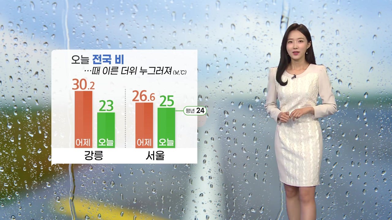 [날씨] 전국 비 내리며 더위 누그러져 / YTN