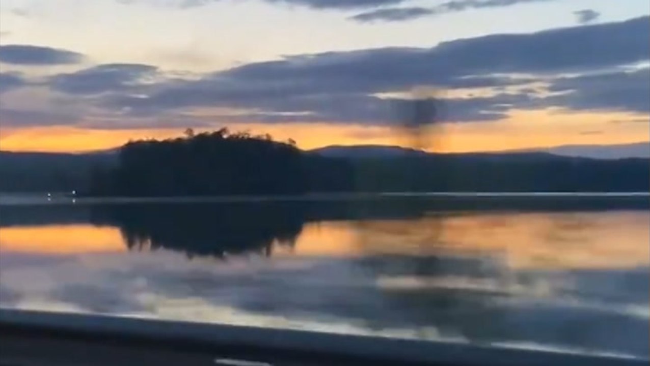 Spring sunrise over Lake Winnesquam
