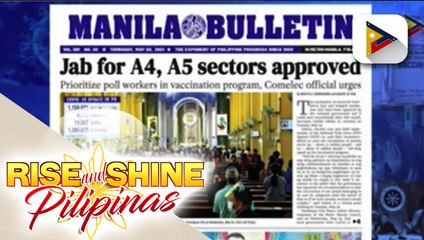 Vaccination ng mga nasa A4 and A5 category, magsisimula na sa susunod na buwan