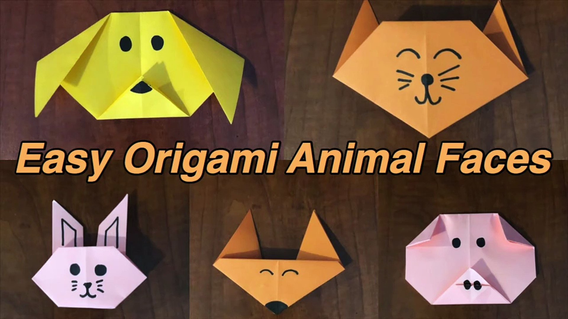 Easy Origami Animal Faces - Easy Paper Art And Crafts For Kids - Easy  Origami For Kids - video Dailymotion