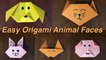 Easy Origami Animal Faces - Easy Paper Art And Crafts For Kids - Easy Origami For Kids