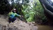 Sungai kecil di tengah hutan!! Mancing ikan di sungai hutan Kalimantan