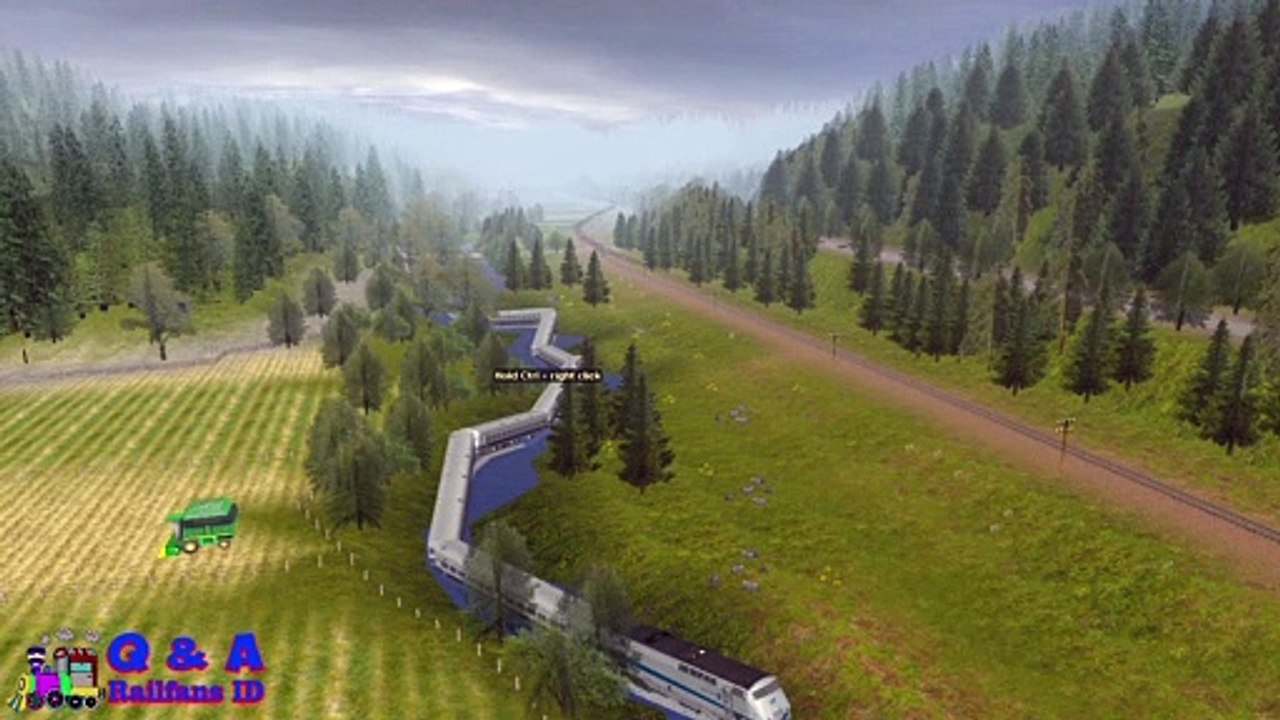 Kereta Api masuk sungai dan naik roller coaster