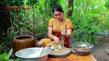 Yummy Dried Bamboo Shoot Cooking - Dig Bamboo Shoot From Bamboo Tree - Cooking With Sros