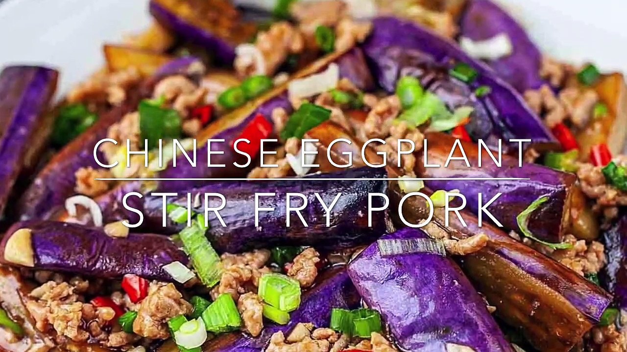 Eggplants and pork stir fry