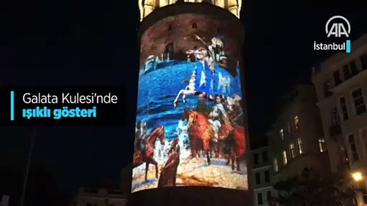 Galata Kulesi'nde ışıklı gösteri