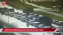 Rusya’da freni boşalan kamyon dehşet saçtı