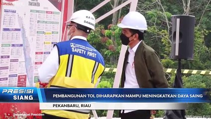 Presiden Tinjau Pembangunan Tol Pekanbaru, Bangkiang