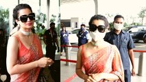 Kangana Ranaut Corona को मात देने के बाद Mumbai airport पर हुई Spot; Watch video | FilmiBeat