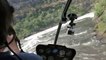 Victoria falls (Zambezi River) flight down gorge in helicopter, Apr - 2017