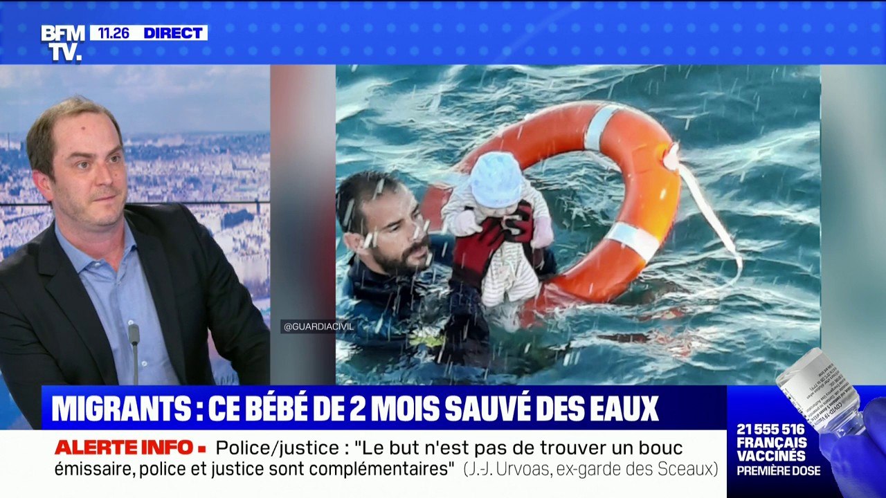 Migrants A Ceuta Un Policier Espagnol Sauve Un Bebe De La Noyade Et Fait Le Tour Des Reseaux Sociaux Video Dailymotion