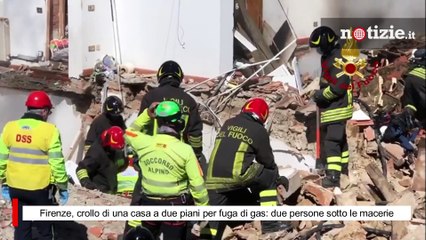 Firenze, crollo di una casa a due piani per fuga di gas: due persone sotto le macerie