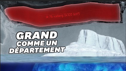 Cet iceberg détaché de l'Antarctique est le plus grand du monde