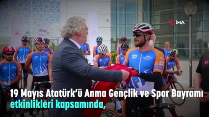 AFAD bisikletçileri Samsun'a ulaşarak 19 Mayıs etkinliklerine katıldı