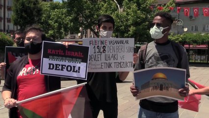 BARTIN - Yabancı uyruklu öğrenciler, İsrail'in Filistinlilere yönelik saldırılarını protesto etti