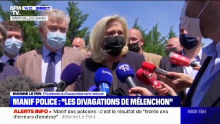 Manifestation des policiers: Marine Le Pen (RN) évoque 