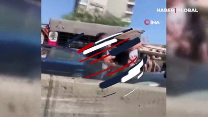 Lübnanlılar ile Suriyeliler birbirine girdi! İşte o anlar...