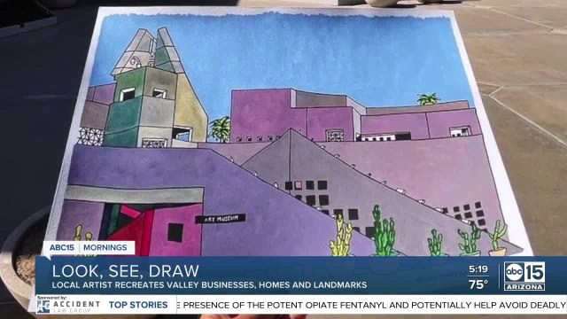 Local artist finds success drawing Arizona landmarks